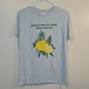 Gildan Light Blue Lemon Kush Graphic Tee LOT H